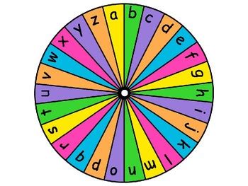 Alphabet Wheel Spinner.
